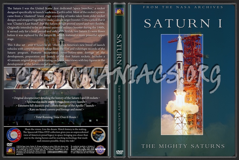 Spacecraft Films / NASA - The Mighty Saturns dvd cover - DVD