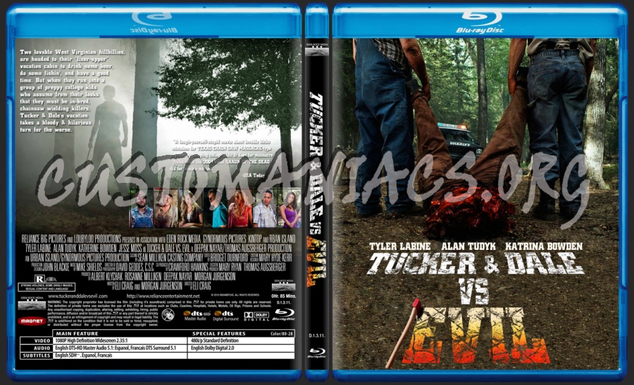 Tucker & Dale Vs Evil blu-ray cover