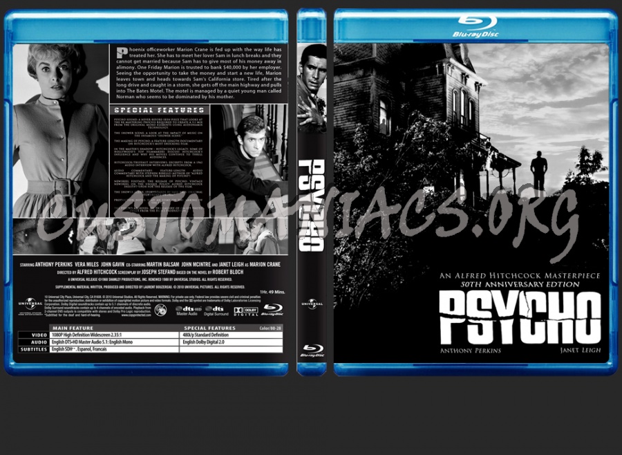 Psycho (1960) blu-ray cover