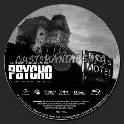 Psycho (1960) blu-ray label