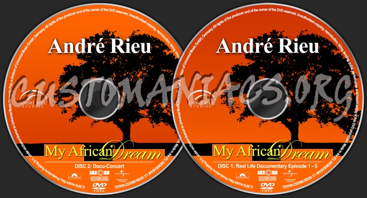 Andre Rieu My African Dream dvd label