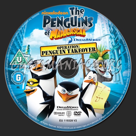 The Penguins of Madagascar Operation Penguin Takeover dvd label