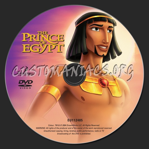 The Prince of Egypt dvd label
