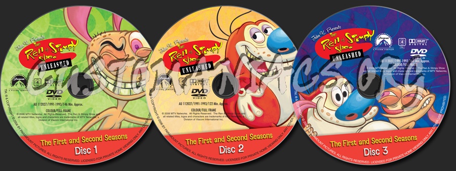 The Ren & Stimpy Show Season 1 & 2 dvd label