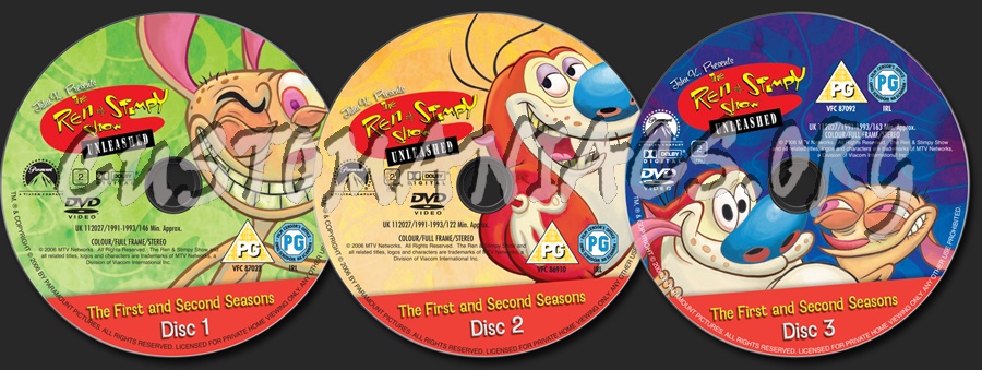 The Ren & Stimpy Show Season 1 & 2 dvd label