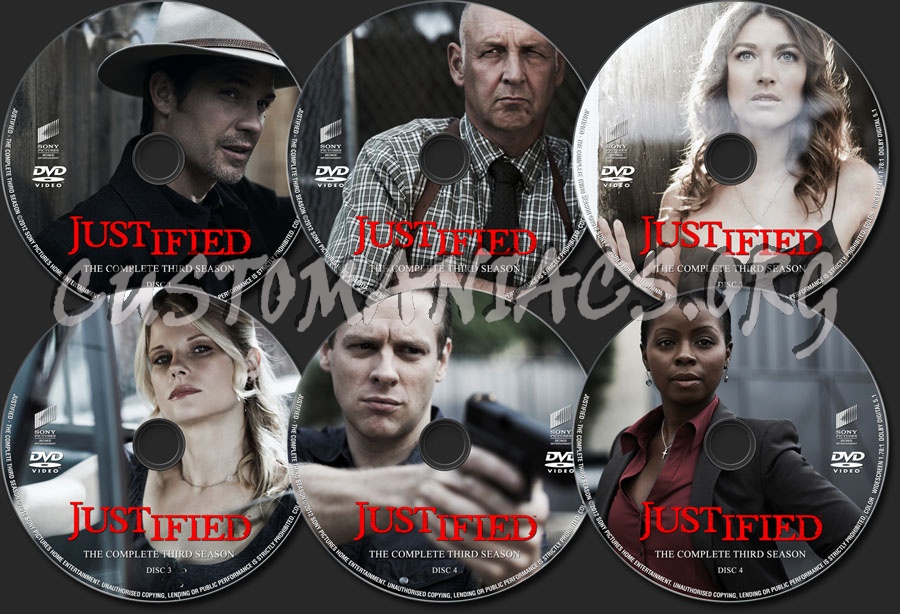 Justified Season 3 dvd label