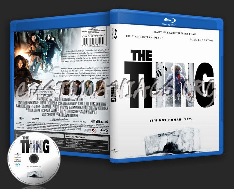The Thing : 2011 blu-ray cover