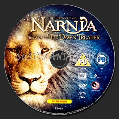 The Chronicles Of Narnia The Voyage Of The Dawn Treader dvd label