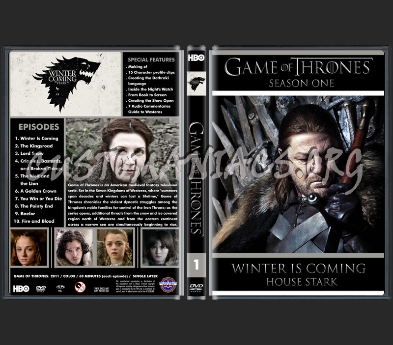 Game Of Thrones Season 1 dvd cover