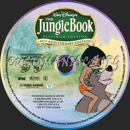 Jungle Book Platinum Edition dvd label
