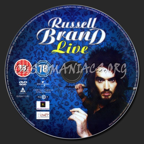 Russell Brand Live dvd label