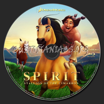 Spirit - Stallion of the Cimarron blu-ray label