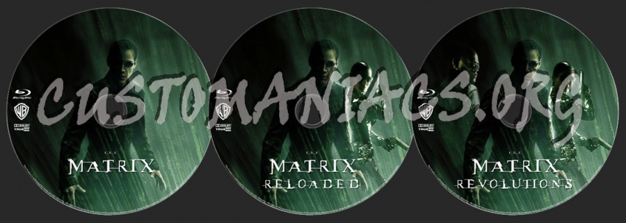 The Matrix Trilogy blu-ray label