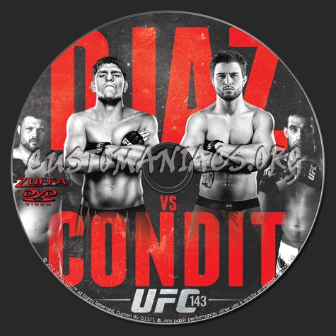 UFC 143 Diaz vs Condit dvd label
