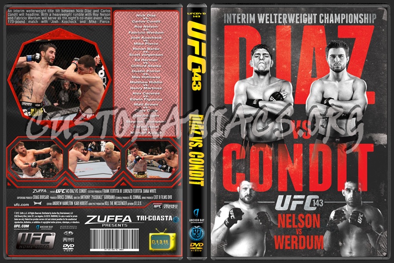 UFC 143 Diaz vs Condit dvd cover