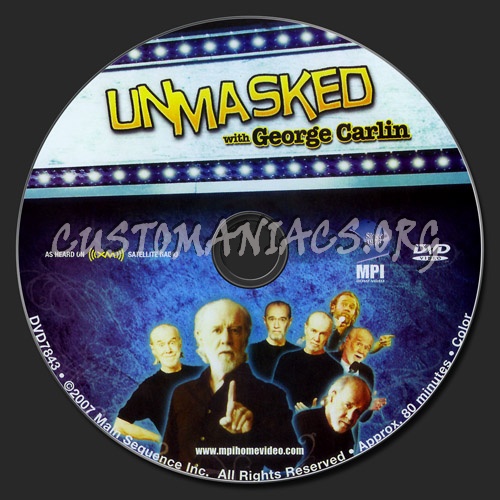 Unmasked with George Carlin dvd label