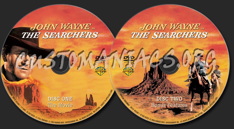 The Searchers dvd label