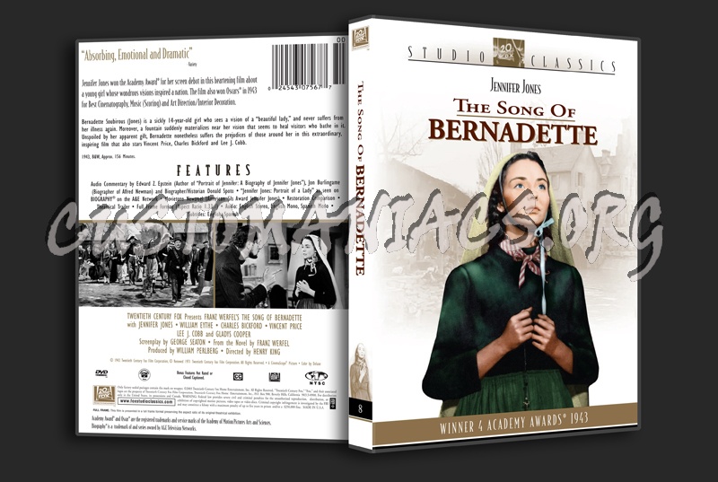 The Song of Bernadette dvd cover