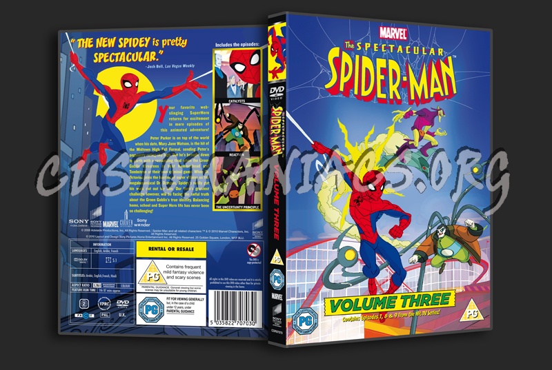 The Spectacular Spider-man Volume 3 dvd cover