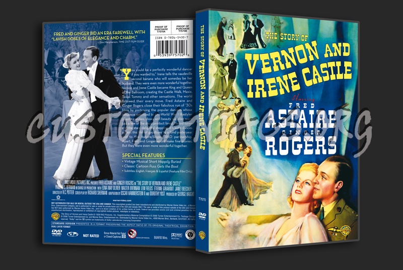 The Story of Vernon and Irene Castle dvd cover