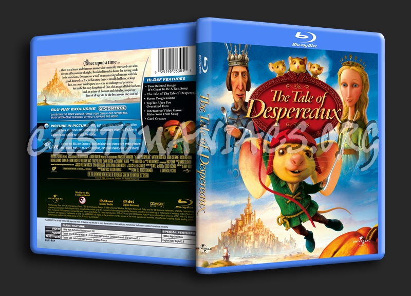 The Tale of Despereaux blu-ray cover