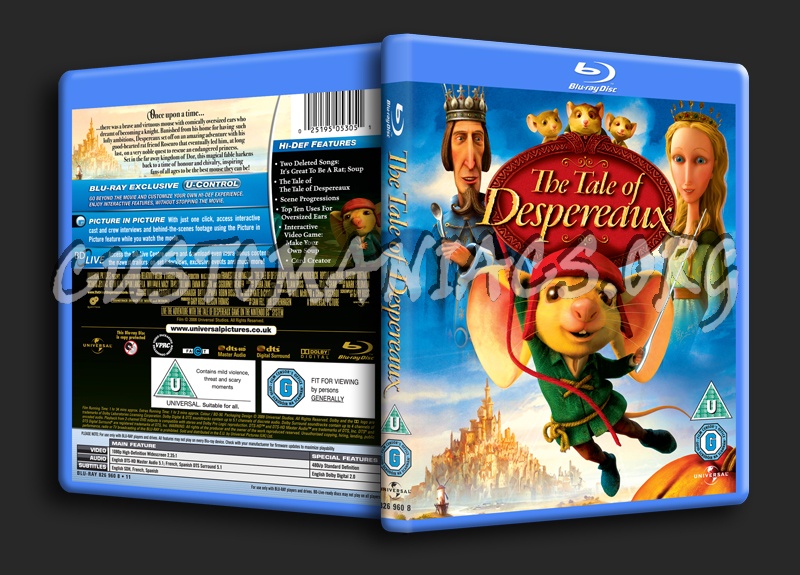 The Tale of Despereaux blu-ray cover