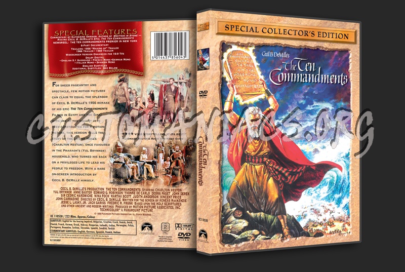 The Ten Commandments dvd cover