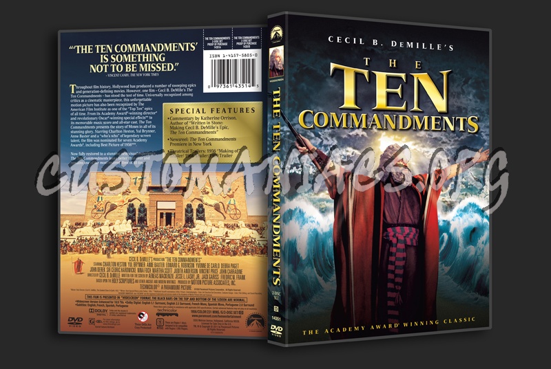 The Ten Commandments dvd cover