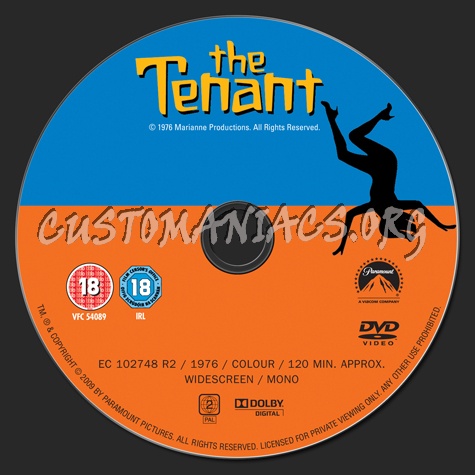 The Tenant dvd label