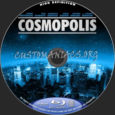 Cosmopolis blu-ray label