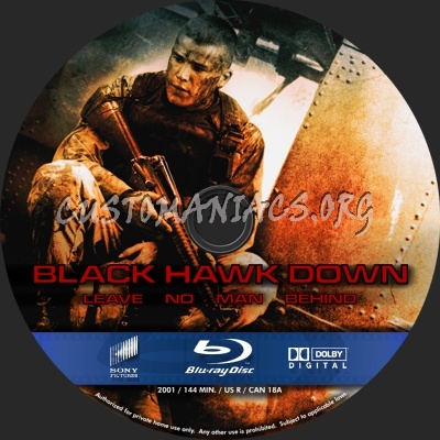 Black Hawk Down blu-ray label