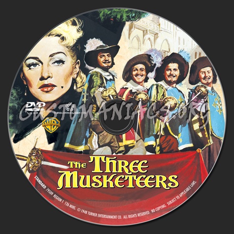 The Three Musketeers dvd label