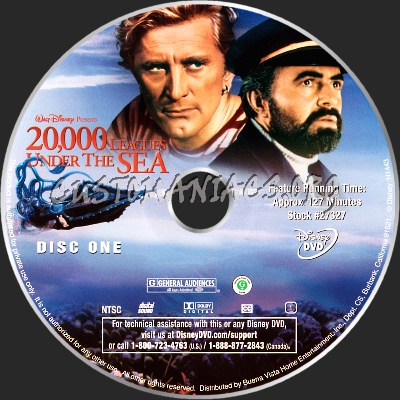 20,000 Leagues Under The Sea dvd label