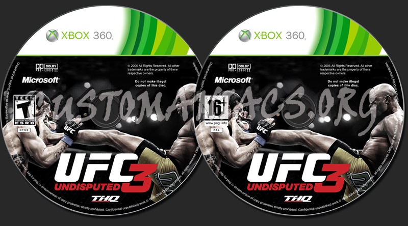 UFC 3 Undisputed dvd label