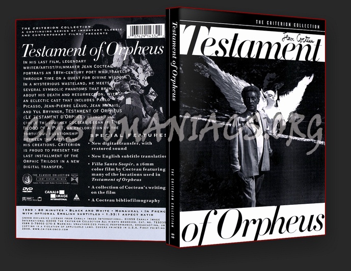 069 - The Testament of Orpheus dvd cover