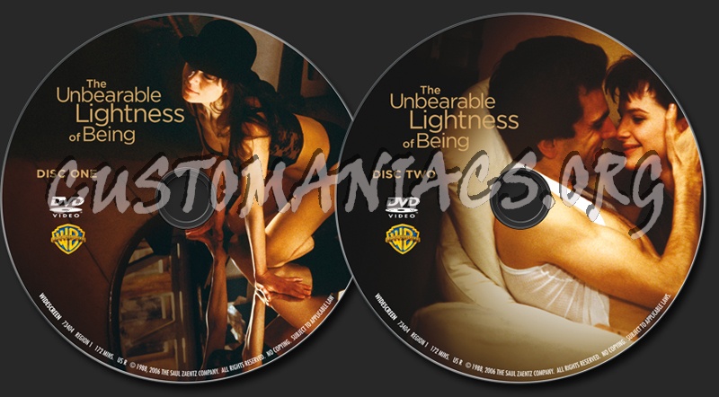 The Unbearable Lightness of Being dvd label