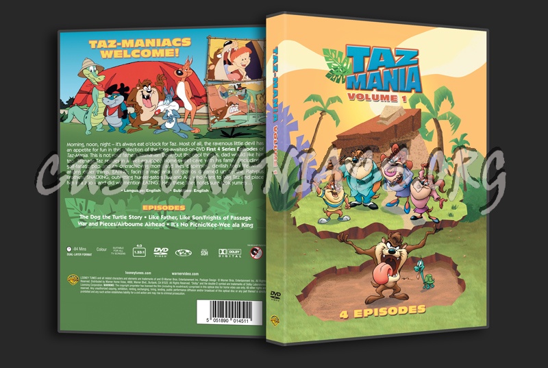 Taz-Mania - volume 1 dvd cover