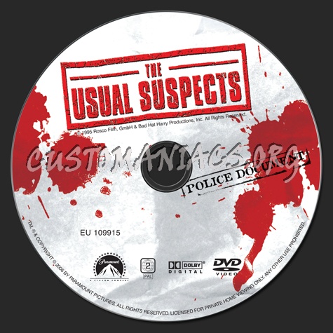 The Usual Suspects dvd label