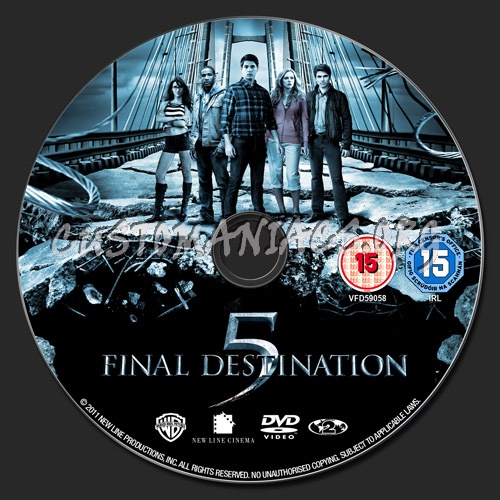 Final Destination 5 dvd label