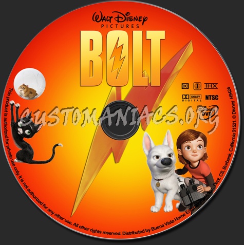 Bolt dvd label