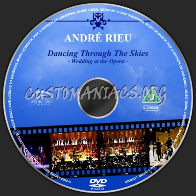 Andre Rieu Dancing Through The Skies dvd label