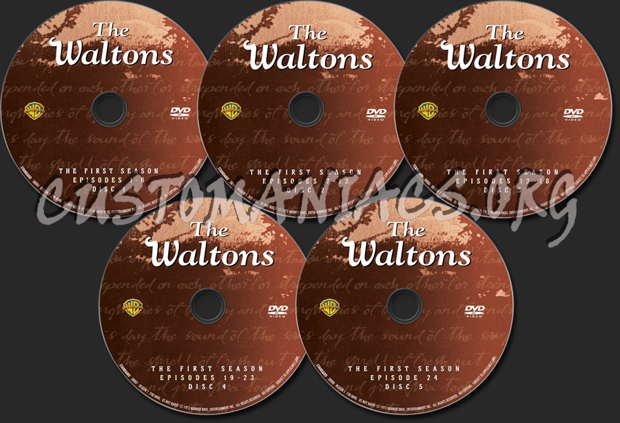 The Waltons Season 1 dvd label