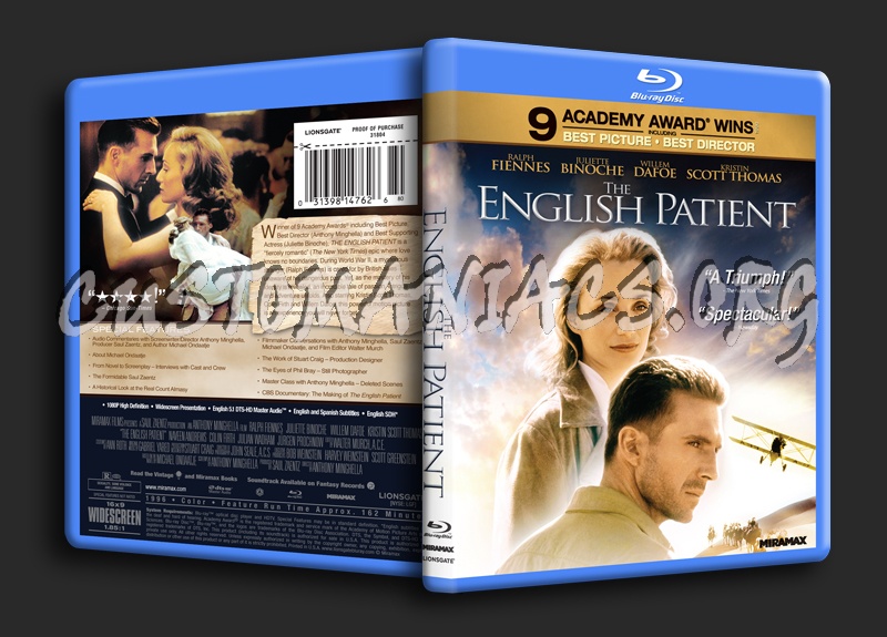 The English Patient blu-ray cover