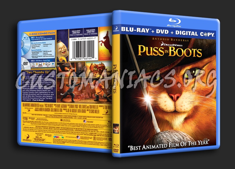 Puss in Boots blu-ray cover