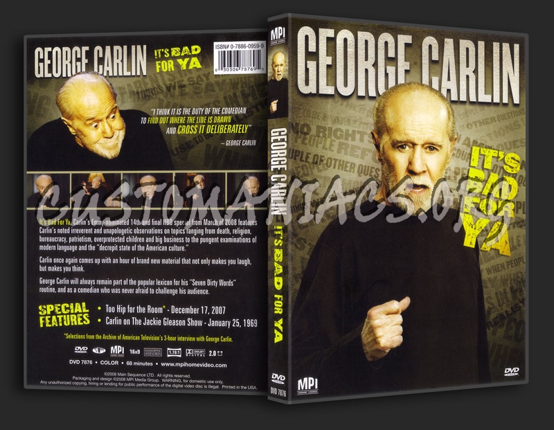 George Carlin: It's Bad for Ya! dvd cover