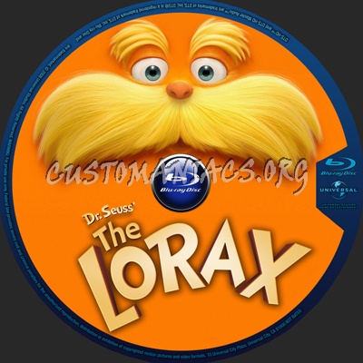 Dr Seuss - The Lorax blu-ray label
