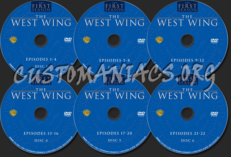 The West Wing Season 1 dvd label