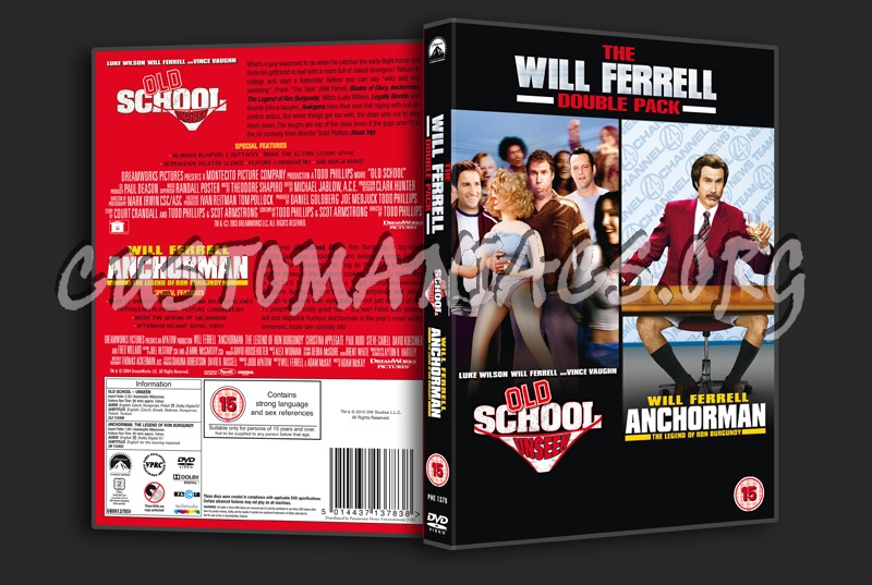 The Will Ferrell Double Pack: Old School / Anchorman dvd cover