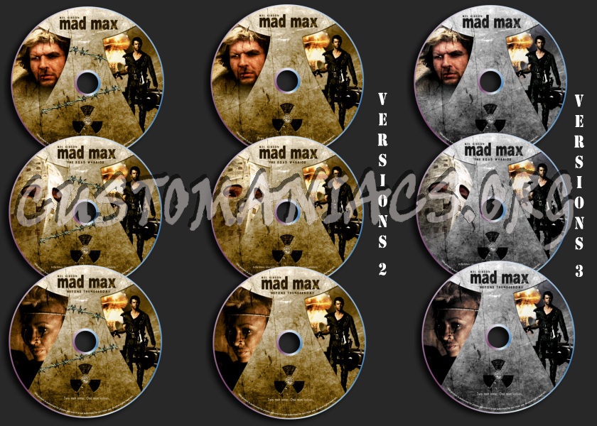 Mad Max Trilogy dvd label