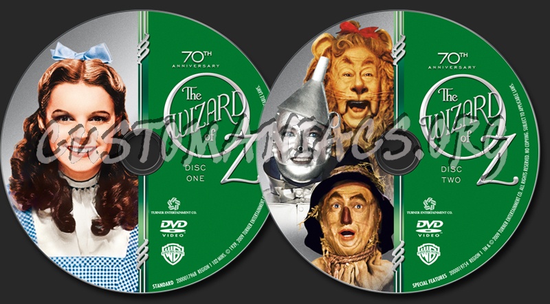 The Wizard of OZ dvd label